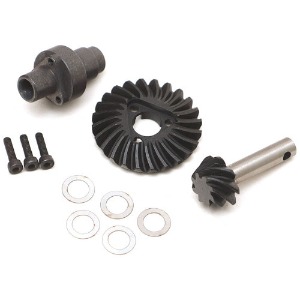[#BR955040] Heavy Duty Keyed Bevel Helical Overdrive Gear 24/8T + Differential Locker Set for BRX70/BRX90/AR44/AR45 Axles