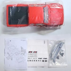 [#97400958] [도색완료｜LED 포함｜휠베이스 313mm] 1/10 EMO AT4V Pickup Painted Body Set (Red)
