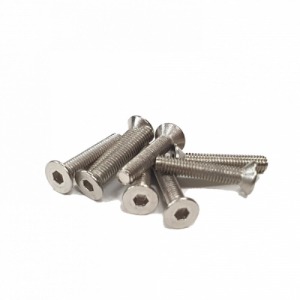 [NSS-316C]3x16mm Nickel Plated Hex. Countersink Screw（8pcs.）