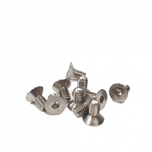 [NSS-408C]4x8mm Nickel Plated Hex. Countersink Screw（10pcs.）