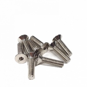 [NSS-416C]4x16mm Nickel Plated Hex. Countersink Screw（8pcs.）