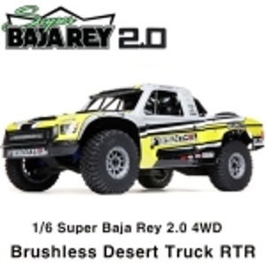 [LOS05021T1]1/6 Super Baja Rey 2.0 4WD Brushless Desert Truck RTR,AVC자이로, 노랑색 **조종기 포함