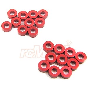 [YA-0396RD] [20개입] Aluminum M3 Flat Washer 2.5mm Thickness Spacer (Red) (M3 스페이서)