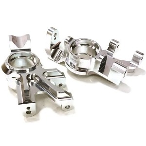 [#C26838SILVER] Billet Machined Steering Knuckles for Traxxas X-Maxx 4X4 (Silver)
