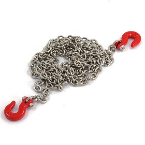 [#YA-0357] [미니어처: 후크/체인 96cm] 1/10 RC Rock Crawler Accessories 96cm Long Chain and Hook Set (Red)