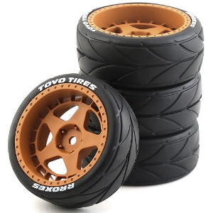 [#I500282786A1] [4개입] 1/10 Rubber Tires and Wheels w/12mm Hex Adapter (크기 65 x 26mm)