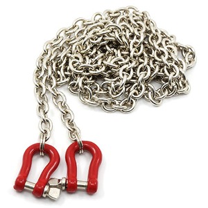 [#YA-0385] [미니어처: 버클/체인 96cm] 1/10 RC Rock Crawler Accessory 96cm Long Chain with Buckle (Red)