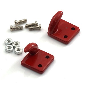 [#YA-0379RD] 1/10 RC Rock Crawler Accessories Bolt-on Hooks / off Centre Red