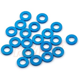 [YA-0391LB] [20개입] Aluminum M3 Flat Washer 0.25mm Thickness Spacer (Blue) (M3 스페이서)