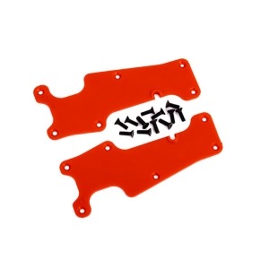 [AX9633R]  Suspension arm covers, red, front (left and right)/ 2.5x8 CCS (12)