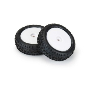 [PRO829813]1/18 웨지 프론트 카펫 Mini-B 타이어 장착 8mm 화이트 휠 (2)
