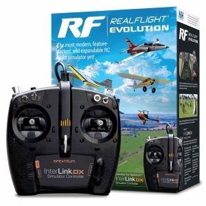 (NEW)InterLink DX 컨트롤러가 있는 RealFlight Evolution RC 비행 시뮬레이터
