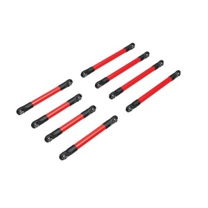 [AX9749-RED] Suspension link set, 6061-T6 aluminum (red-anodized) (includes 5x53mm front lower links (2), 5x46mm front upper links (2), 5x68mm rear lower or upper links (4))