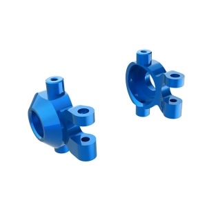 [AX9737-BLUE] Steering blocks,6061-T6 aluminum blue-anodized,left&amp;right)/2.5x12mm BCSwith threadlock-2/2x6mm SS with threadlock 4