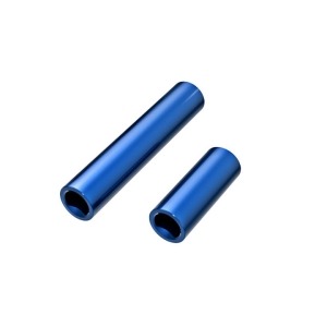 [AX9752-BLUE] Driveshafts,center,female,6061-T6 aluminum blue-anodized-front,rearfor use with 9751 metal center driveshafts