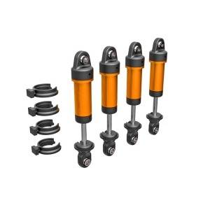 [AX9764-ORNG] Shocks, GTM, 6061-T6 aluminum (orange-anodized) (fully assembled w/o springs) (4)