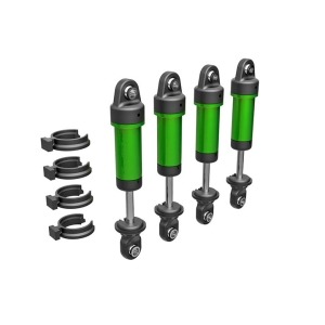 [AX9764-GRN] Shocks, GTM, 6061-T6 aluminum (green-anodized) (fully assembled w/o springs) (4)