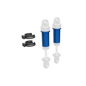 [AX9763-BLUE] Body, GTM shock, 6061-T6 aluminum (blue-anodized) (includes spring pre-load spacers) (2)