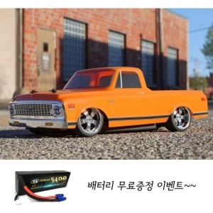 [배터리증정][LOS03034T1] 1/10 1972 Chevy C10 Pickup Truck V100 AWD RTR, Orange