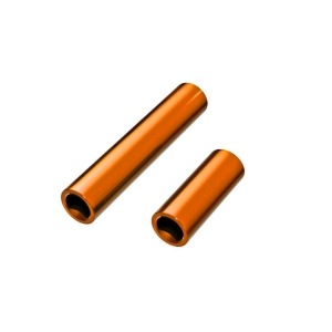 [AX9752-ORNG] Driveshafts,center,female,6061-T6 aluminum orange-anodized-front,rearfor use with 9751 metal center driveshafts