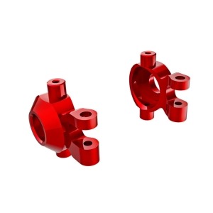 [AX9737-RED] Steering blocks,6061-T6 aluminum red titanium-anodized,left &amp; right)/2.5x12mm BCS with threadlock-2/2x6mm SS with threadlock 4