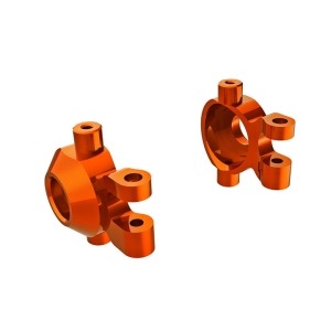 [AX9737-ORNG] Steering blocks,6061-T6 aluminum orange titanium-anodized,left &amp; right)/2.5x12mm BCS with threadlock-2/2x6mm SS with threadlock 4