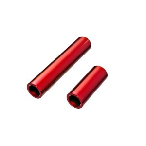 [AX9752-RED] Driveshafts, center, female, 6061-T6 aluminum (red-anodized) (front &amp; rear) (for use with #9751 metal center driveshafts)