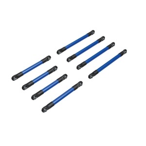 [AX9749-BLUE] Suspension link set, 6061-T6 aluminum (blue-anodized) (includes 5x53mm front lower links (2), 5x46mm front upper links (2), 5x68mm rear lower or upper links (4)