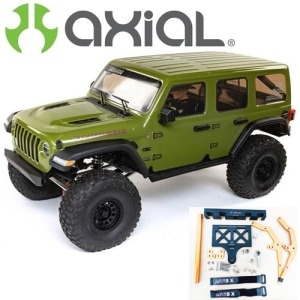 [AXI05000T1+YS01-SCX6]1/6 SCX6 Jeep JLU Wrangler 4WD Rock Crawler RTR: Green+웨건 링크 콤보세트
