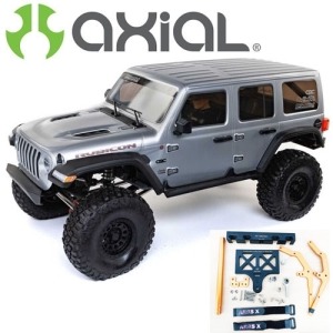 [AXI05000T2+YS01-SCX6]1/6 SCX6 Jeep JLU Wrangler 4WD Rock Crawler RTR: Silver+웨건 링크 콤보세트
