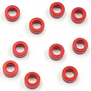 [#XP-40158] [10개입] Aluminum Shim 3x5.5x2.5mm (Red) (M3 스페이서)