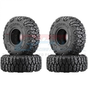 [#TRX4MZSP20A-BK] [4개입] 1.0 Inch High Adhesive Crawler Rubber Tires w/Foam Inserts (크기 60 x 22mm)