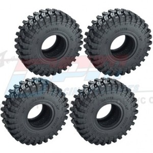 [#TRX4MZSP19A-BK] [4개입] 1.0 Inch High Adhesive Crawler Rubber Tires w/Foam Inserts (크기 62 x 20.5mm)