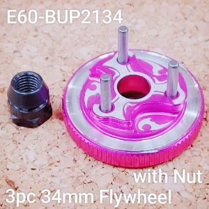 [E60-BUP2134] 34mm TORNADO 3PC FLYWHEEL-Pink+NUT