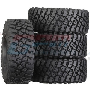 [#TRX4MZSP24A-BK] [4개입] 1.0 Inch High Adhesive Crawler Rubber Tires w/Foam Inserts (크기 55 x 22mm)