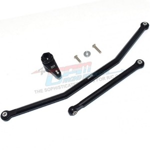 [#RBX16025T-BK] Aluminum Front Steering Tie Rods + Aluminum 25T Servo Horn w/Built-In Spring (2 Positioning Holes) (액시얼 RBX10 - RYFT #AXI234020, AXI231026 옵션)