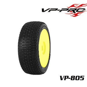 [VP805G-M2-RY](1:8 버기 타이어+휠)경기용 VP-805 Axman Evo M2 RY Rubber Tyre[glued] 한봉지 2개포함