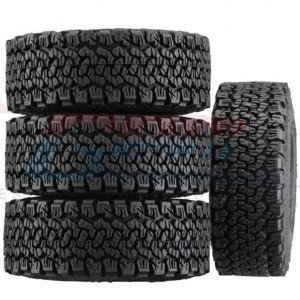 [#TRX4MZSP21A-BK] [4개입] 1.0 Inch High Adhesive Crawler Rubber Tires w/Foam Inserts (크기 53 x 20.5mm)