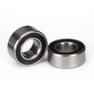 [C8184-1]Ball Bearings, Black Rubber Sealed (5x10x4mm) (2PCS)
