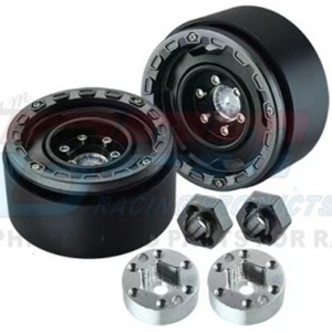 [#TRX4MZSP1152-BK] [2개입] Aluminum 1.33 Inch Beadlock Wheel Rims Set (4 Poles) (트랙사스 TRX-4M)