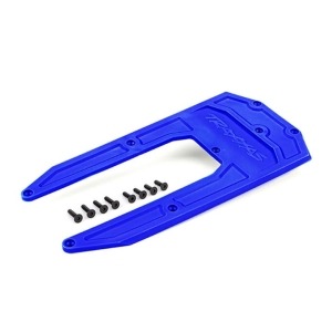 [AX9623X] Skidplate, chassis, blue (fits Sledge®)