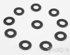 [TA-006BK]Aluminum 3x6x0.5mm Shim 10pcs ( Black )