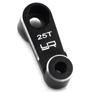 [#YA-0689BK] 25T Aluminum 15.5mm Servo Horn Black for Team Associated B6 Series
