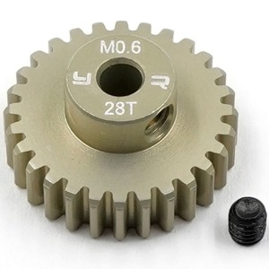 [MG-06P28T] Alu. 7075 Hard Coated Pinion Gear 0.6P 28T w/3mm Bore (타미야 차종｜Mod 0.6)