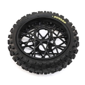 [LOS46005]Dunlop MX53 Rear Tire Mounted, Black: Promoto-MX