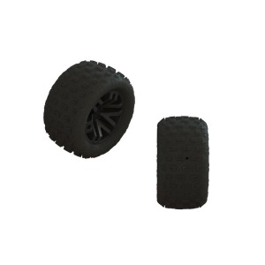 [ARA550112] dBoots FORTRESS Tire Set Glued (Black) (2 Pairs)