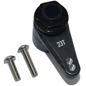 [#RBX023TSH-BK] Aluminum 7075 23T Servo Horn w/Built-in Spring (2 Positioning Holes) for RBX10 RYFT (액시얼 #AXI231026 옵션)