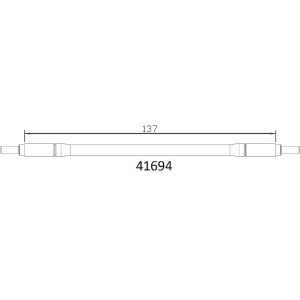 [#97401080] [1개입] Steering Link Rod (137mm) for EMO-X (설명서 품번 #41694)