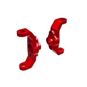 [AX9733-RED] Caster blocks,6061-T6 aluminum red-anodized - left/right