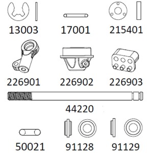 [#97401063] [2개입 반대분] EMO-X Shock Absorption Rebuild Kit (설명서 품번 #13003, 17001, 215401, 226901, 226902, 226903, 44220, 50021, 91128, 91129)